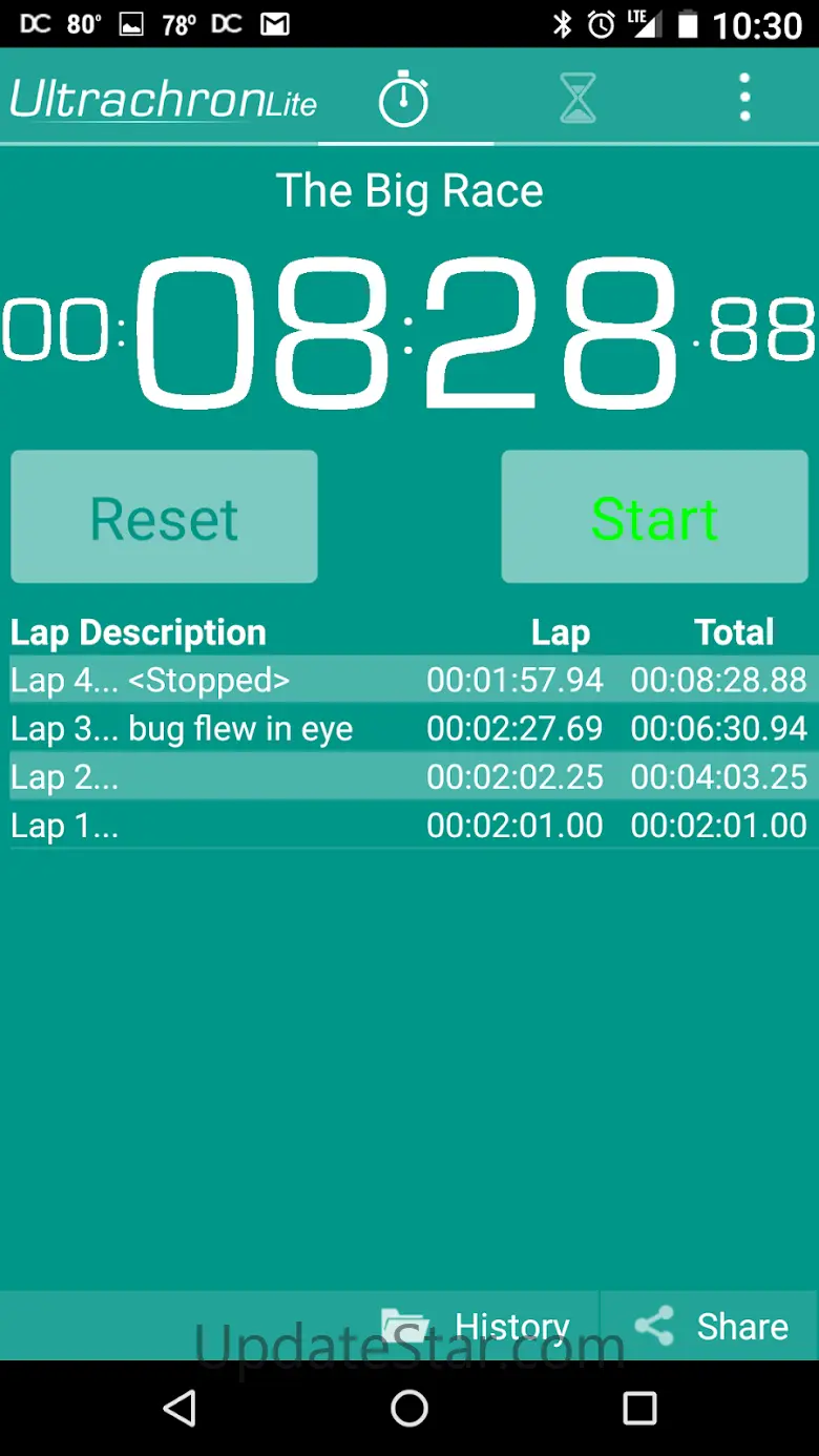Ultrachron Stopwatch Lite 2.07