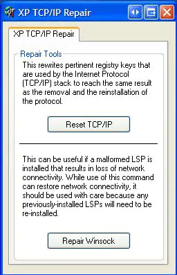 XP TCP/IP Repair 2.2