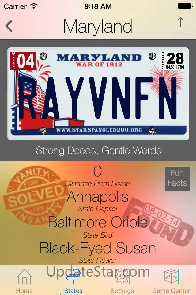 States And Plates Free, The License Plate Game 2.6.1