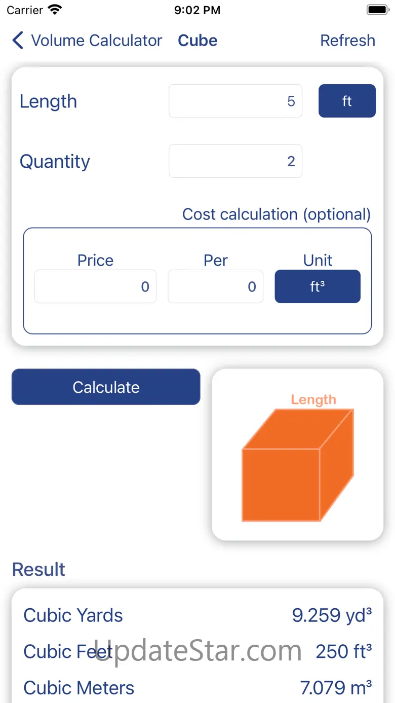 Cubic Yards Calculator + Cost 2.5.0