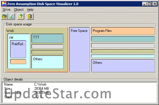 Zero Assumption Disk Space Visualizer 1.0
