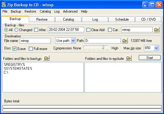 Zip Backup to CD 3.18