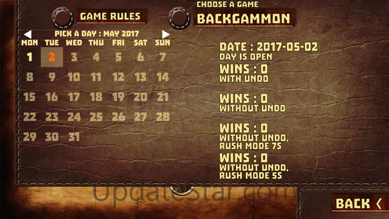 Backgammon with 16 Games 7.05