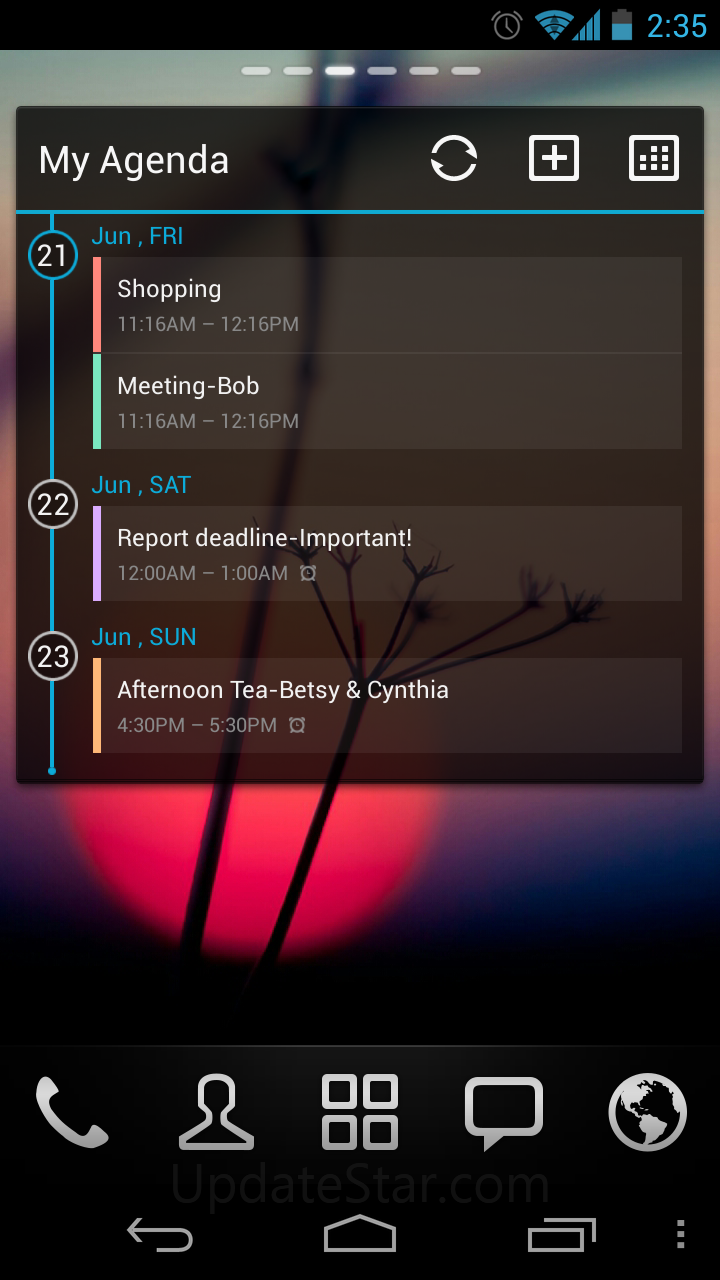 GO Calendar Widget 4.1