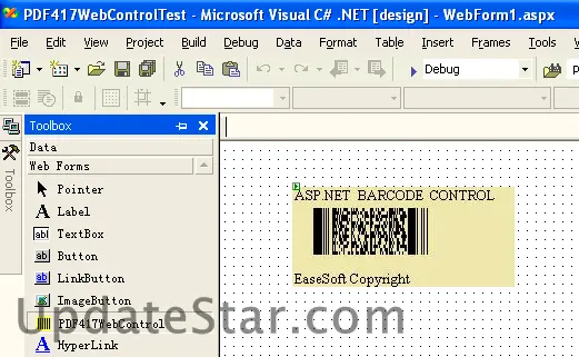 EaseSoft PDF417 Barcode ASP.NET Control 4.0
