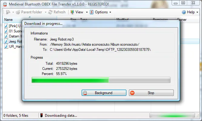 Medieval Bluetooth OBEX File Transfer 1.5.0.0