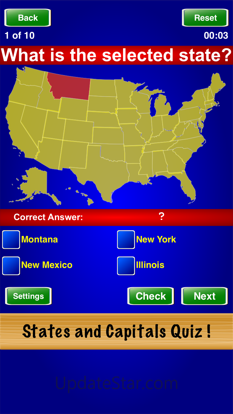 States and Capitals Quiz ! 2.4