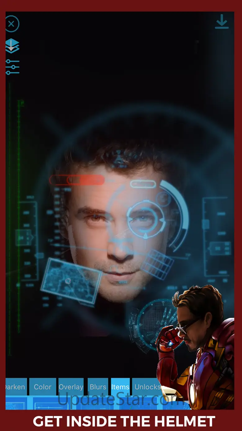HUD - Heads Up Display Iron Man Edition Overlay HUD Over Image 1.9