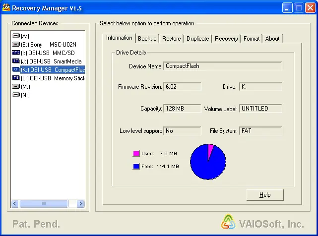 VAIOSoft Recovery Manager V1 1.0