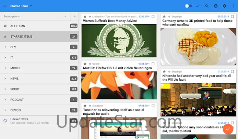 gReader | Feedly | News | RSS 5.2.2-424