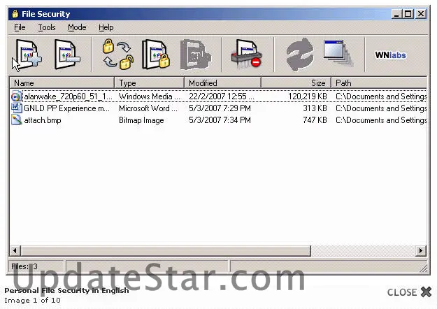 Whitenoise Computer File Security 5.0