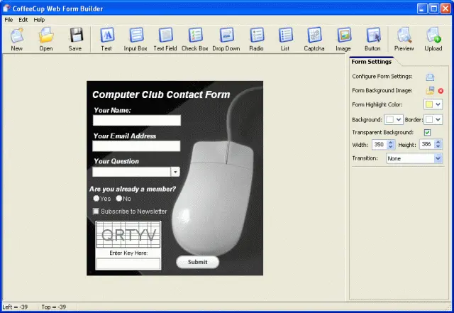 CoffeeCup Web Form Builder 8.1