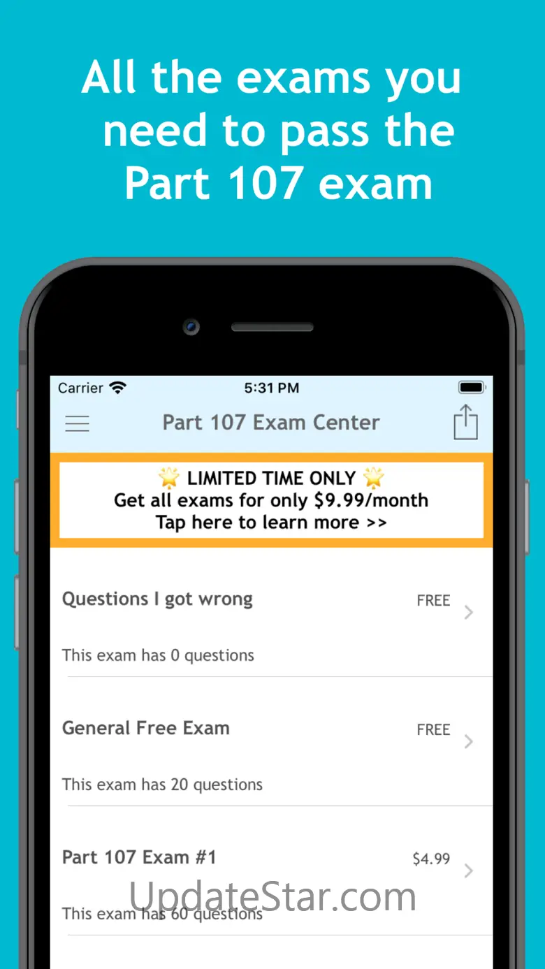 Part 107 Exam Center: FAA prep 1.1.0