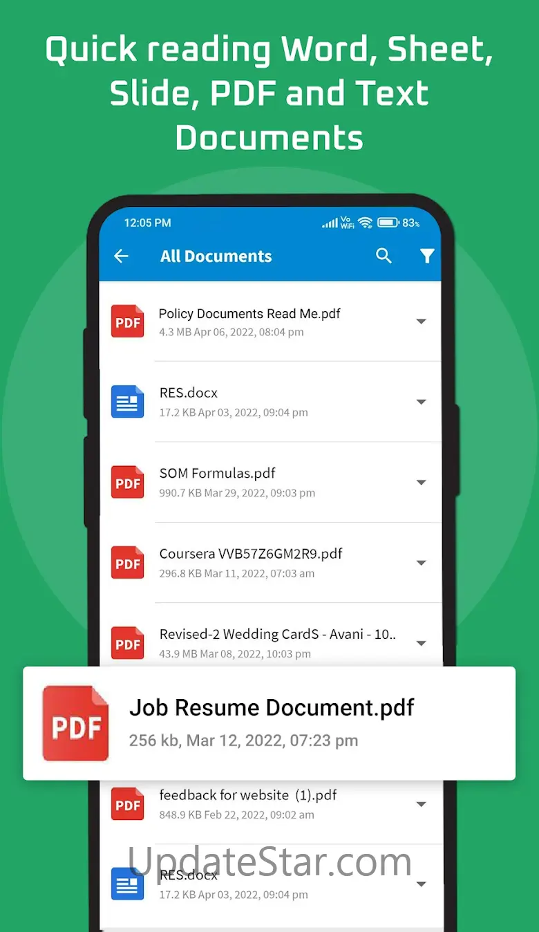Document Reader PDF, DOC, PPT 50.0