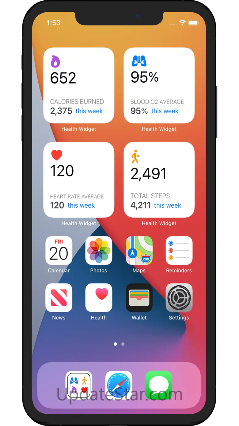 Health app as widget 1.2