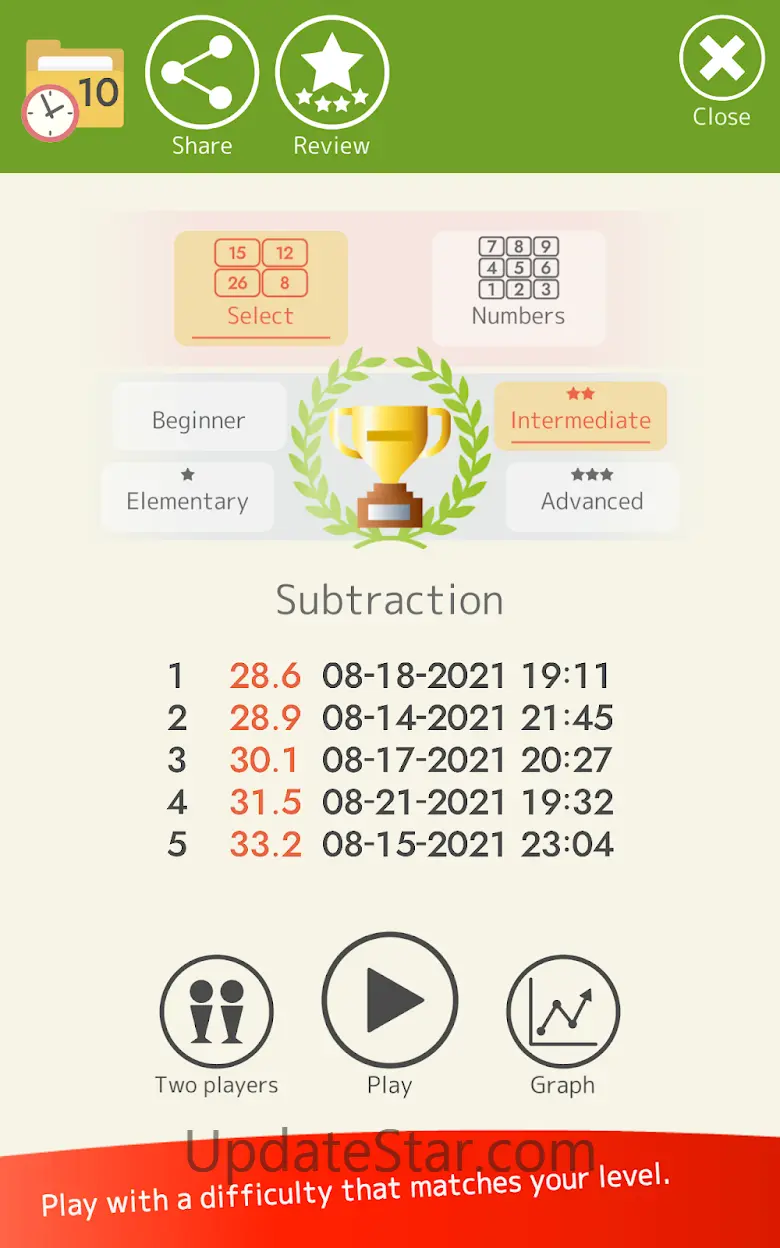 Mental arithmetic (Math) 3.1