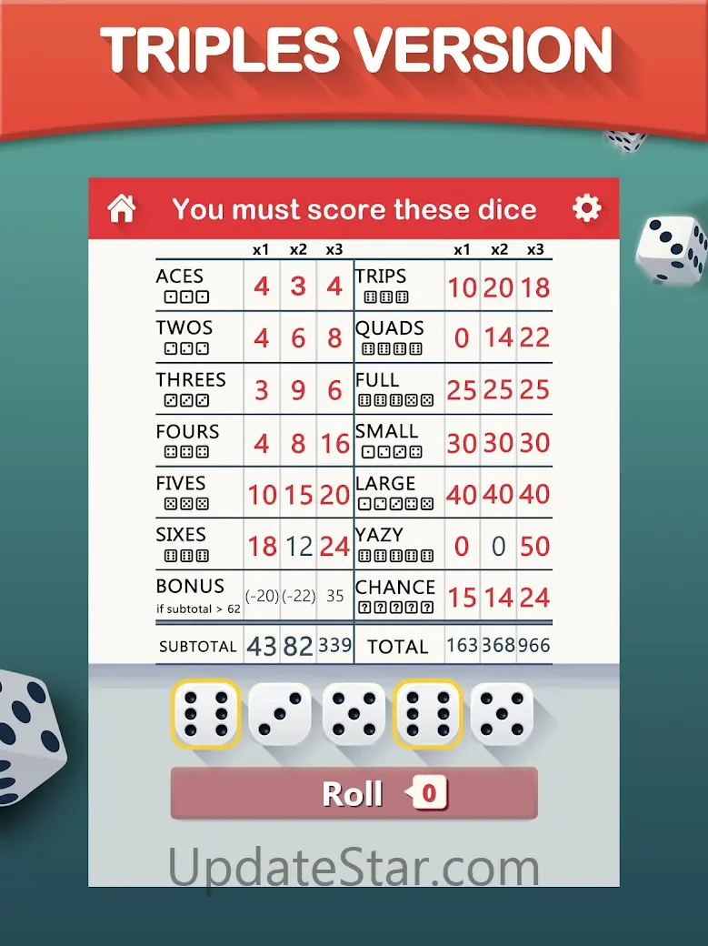Yazy the yatzy dice game 1.4.2