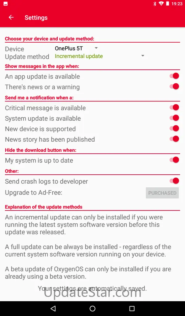 Oxygen Updater 6.6.0