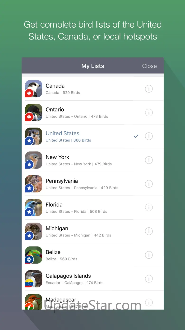 EyeLoveBirds: Bird Checklists 3.5