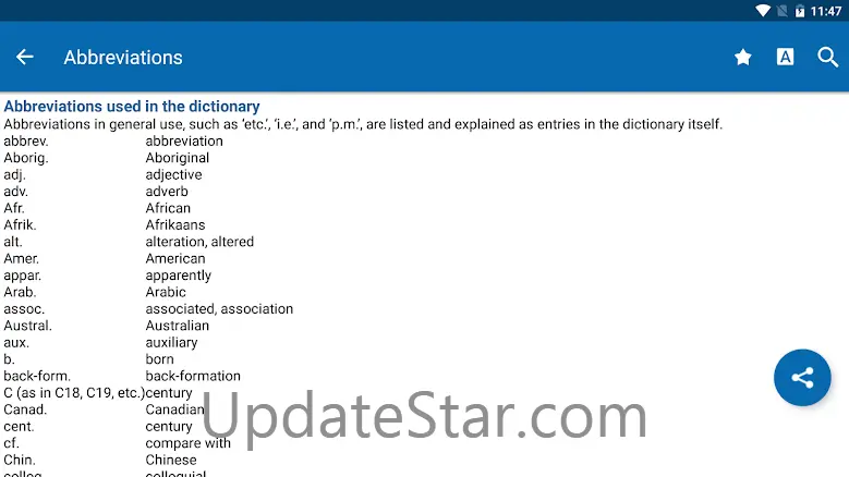 Concise Oxford English Dict. 11.4.610