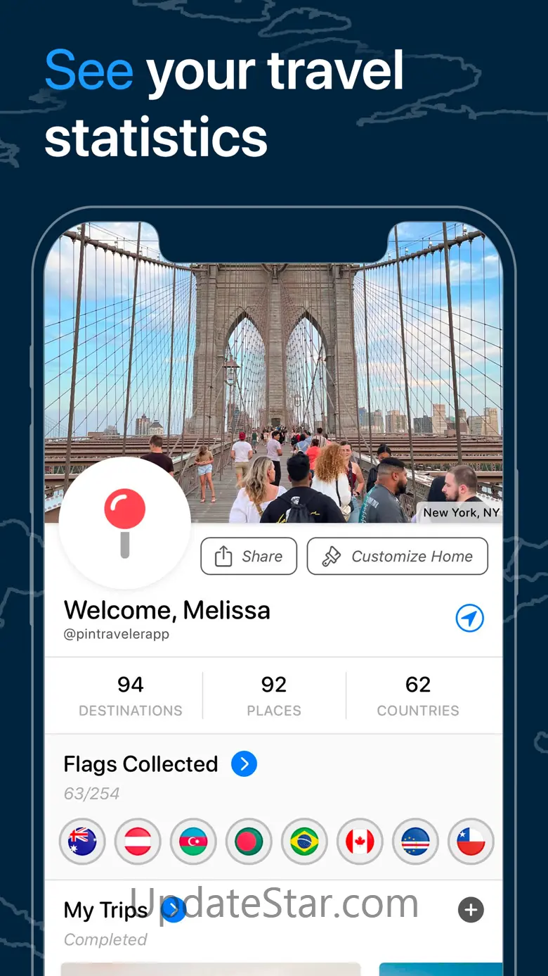 Pin Traveler: Trip Tracker Map 3.9.5