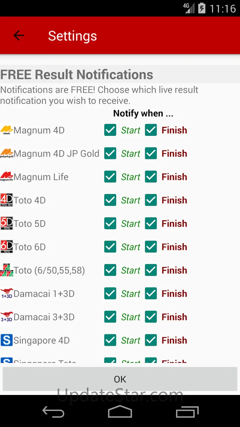 Live 4D Results (MY & SG) 122