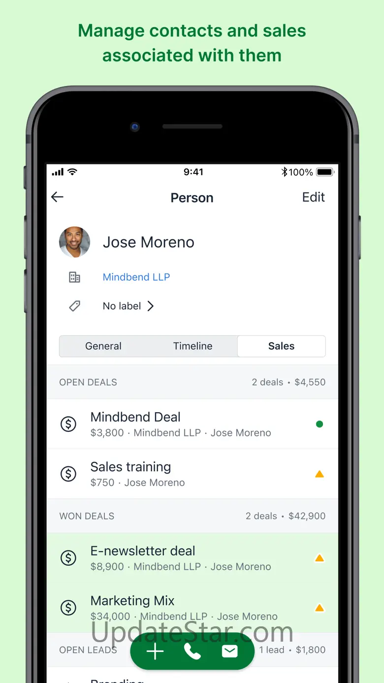 CRM sales tracker by Pipedrive 17.7