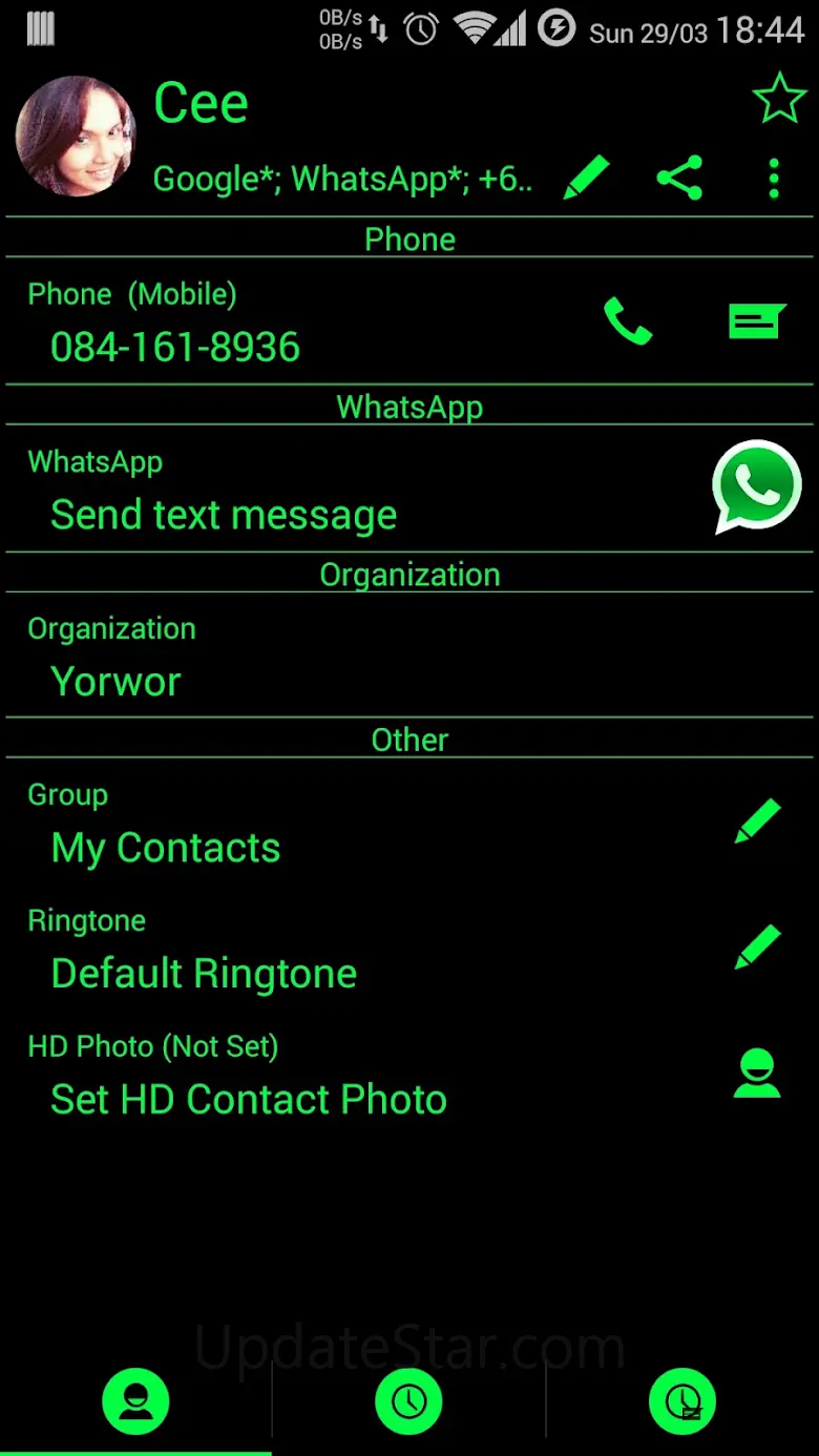 Dialer Theme Black Green drupe 300