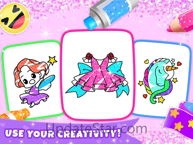 Glitter colouring game: Girls 1.5