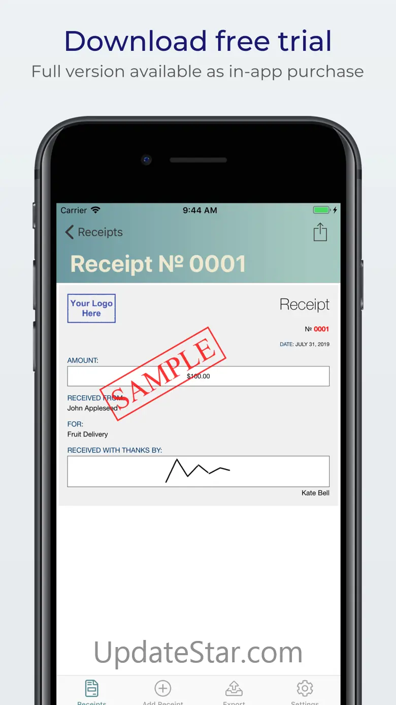 Receipts: create, print & mail 3.0