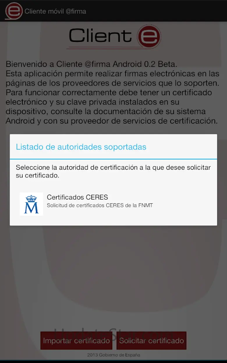 Cliente movil @firma 1.8.3