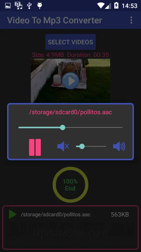 Video to mp3, mp2, aac or wav. 1.75