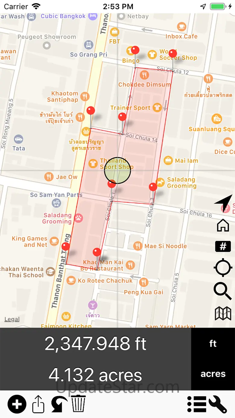 Area & Distance - Map Measure 3.9.8
