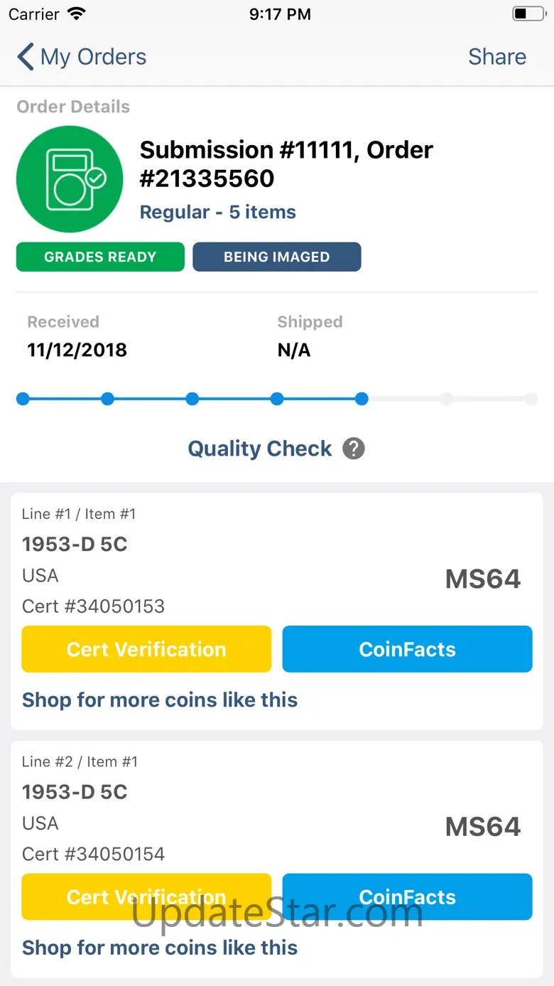 PCGS My Account 2.2.2