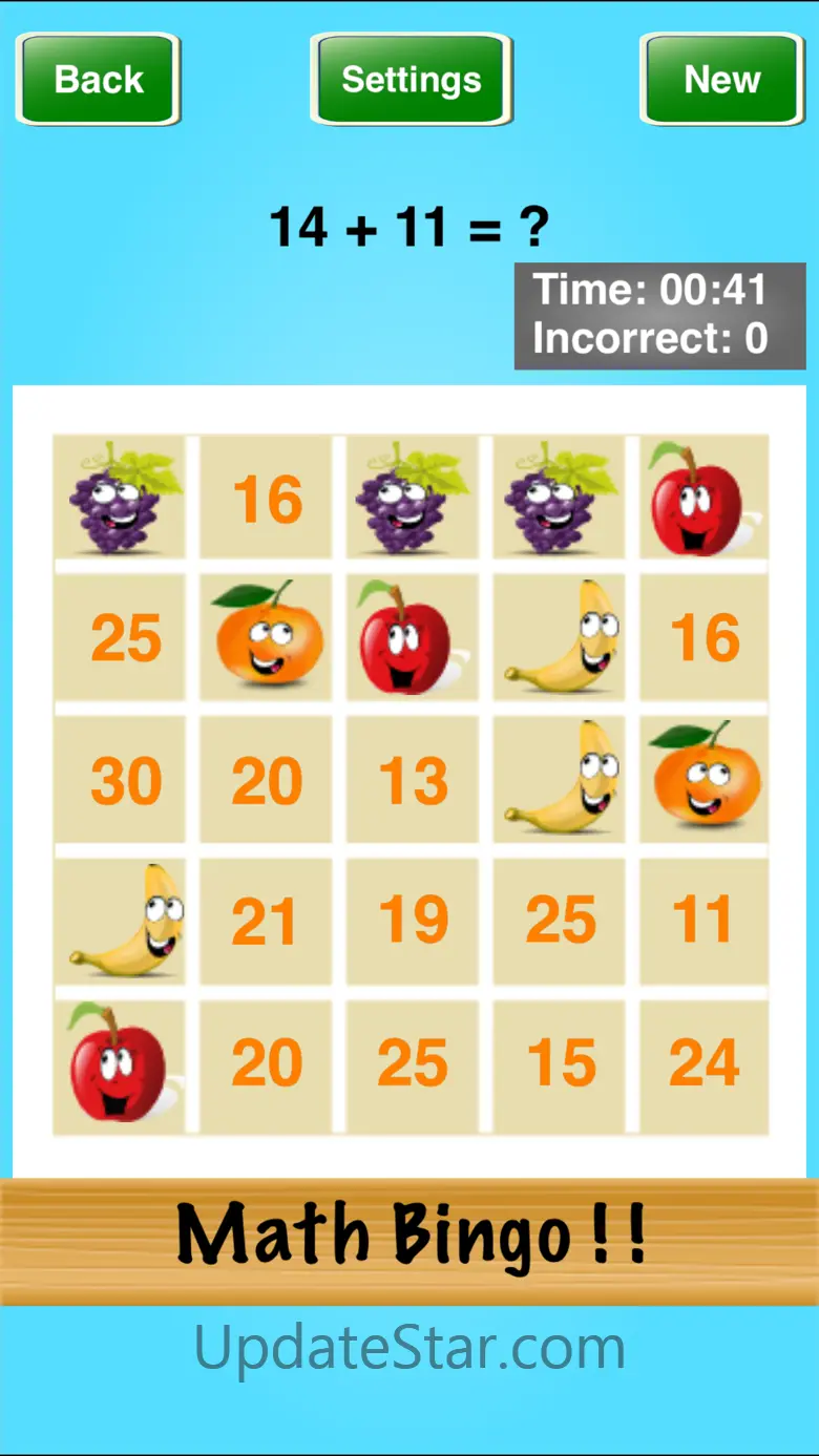 Math Bingo ! ! 2.0