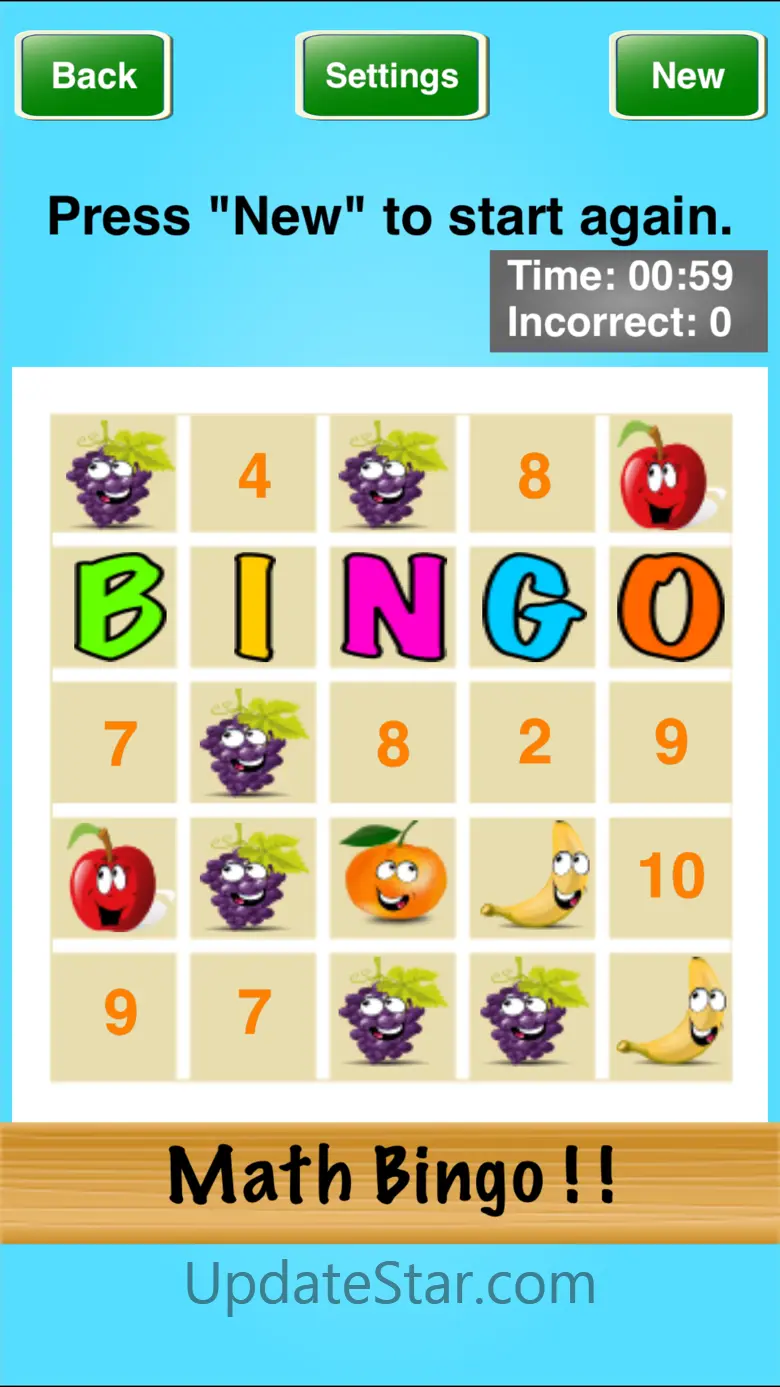 Math Bingo ! ! 2.0
