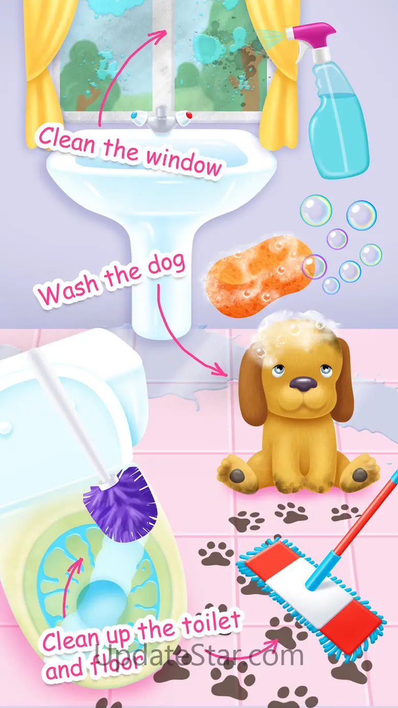 Doll House Cleanup & Decoration - Bedroom, Kitchen & Bath Designer 1.0.6