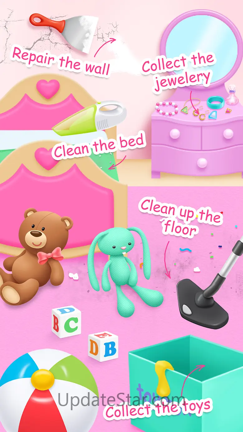 Doll House Cleanup & Decoration - Bedroom, Kitchen & Bath Designer 1.0.6