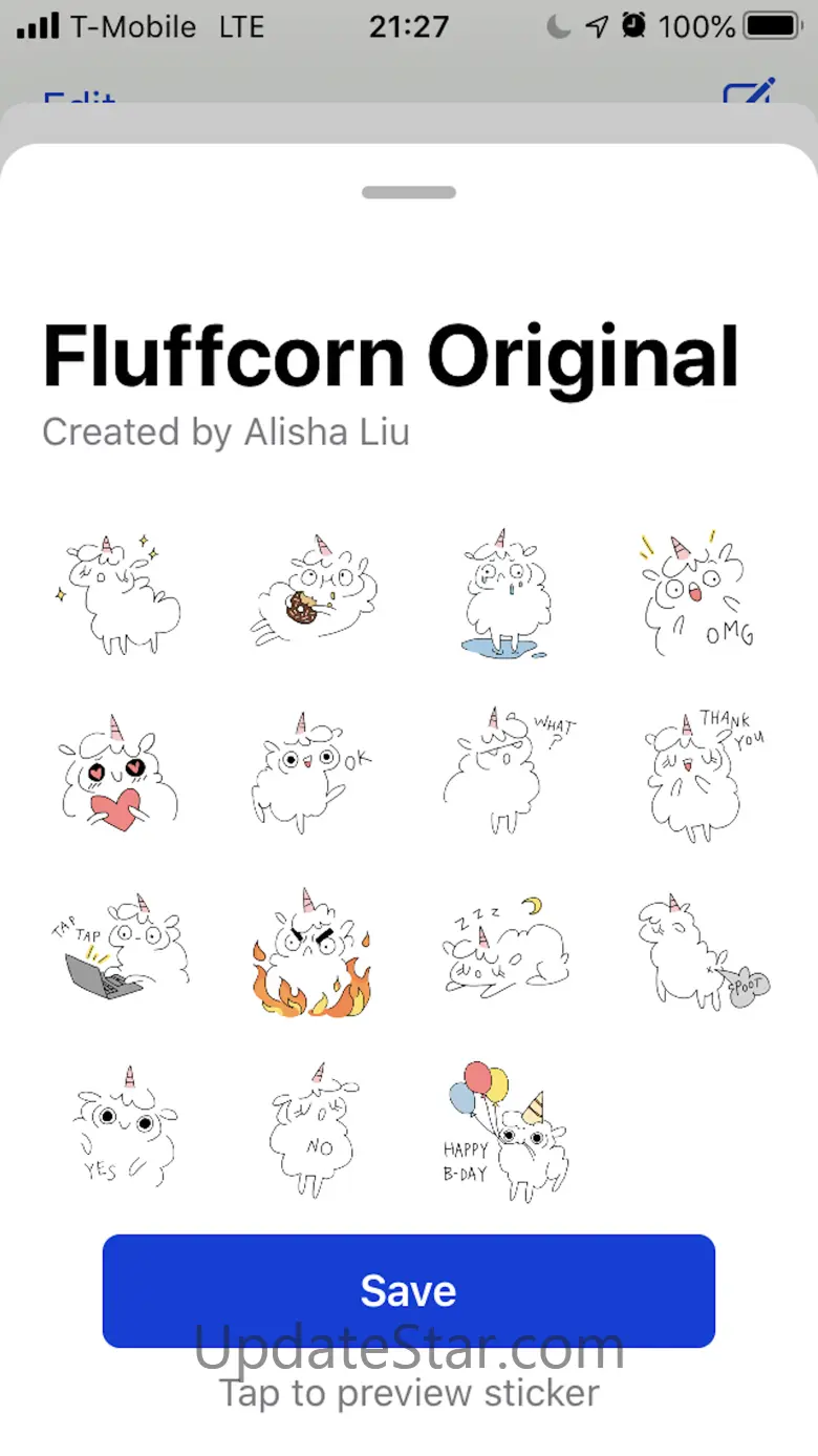 Fluffcorn Stickers 1.5