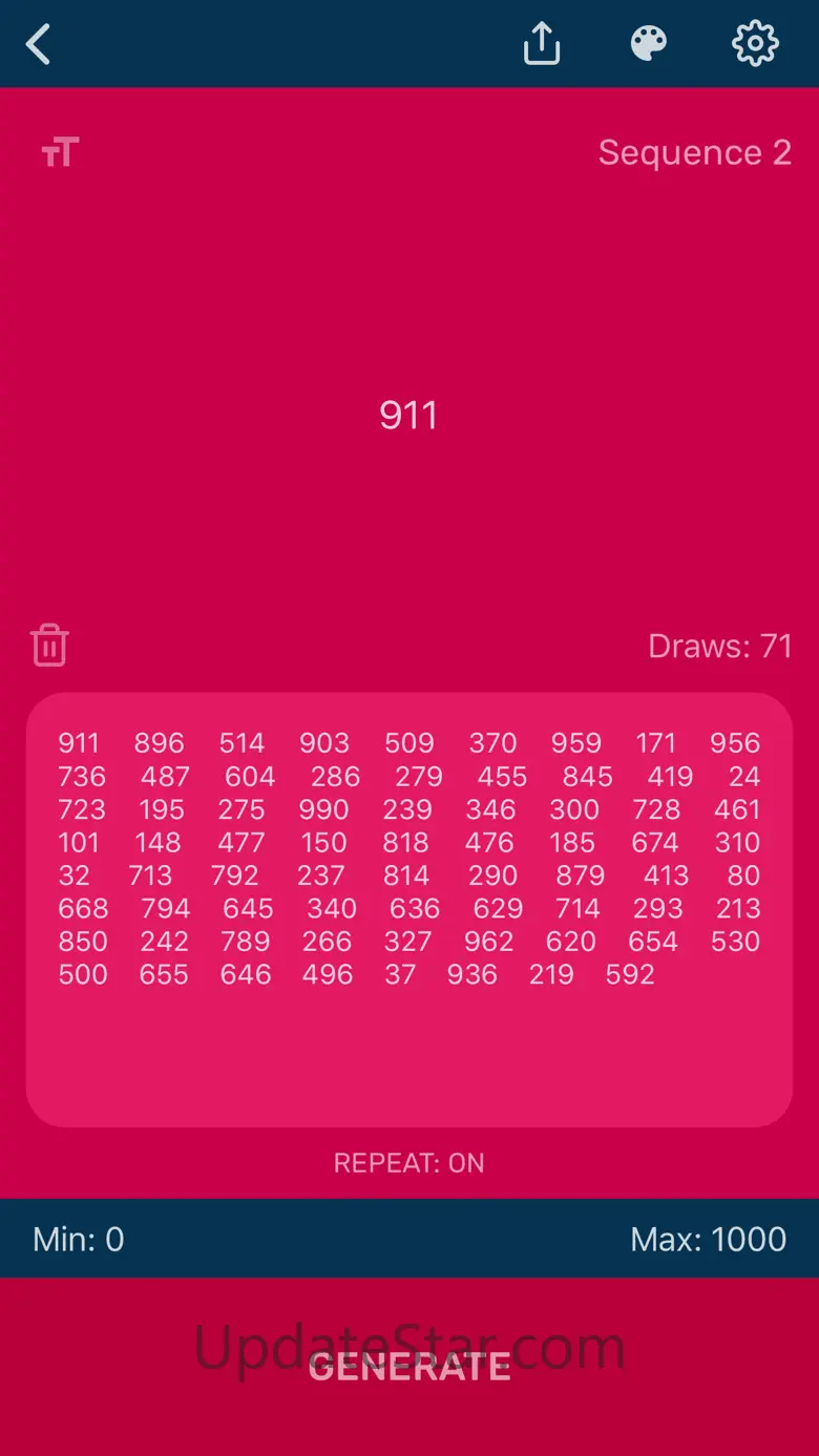 Random Number Generator App 2.1
