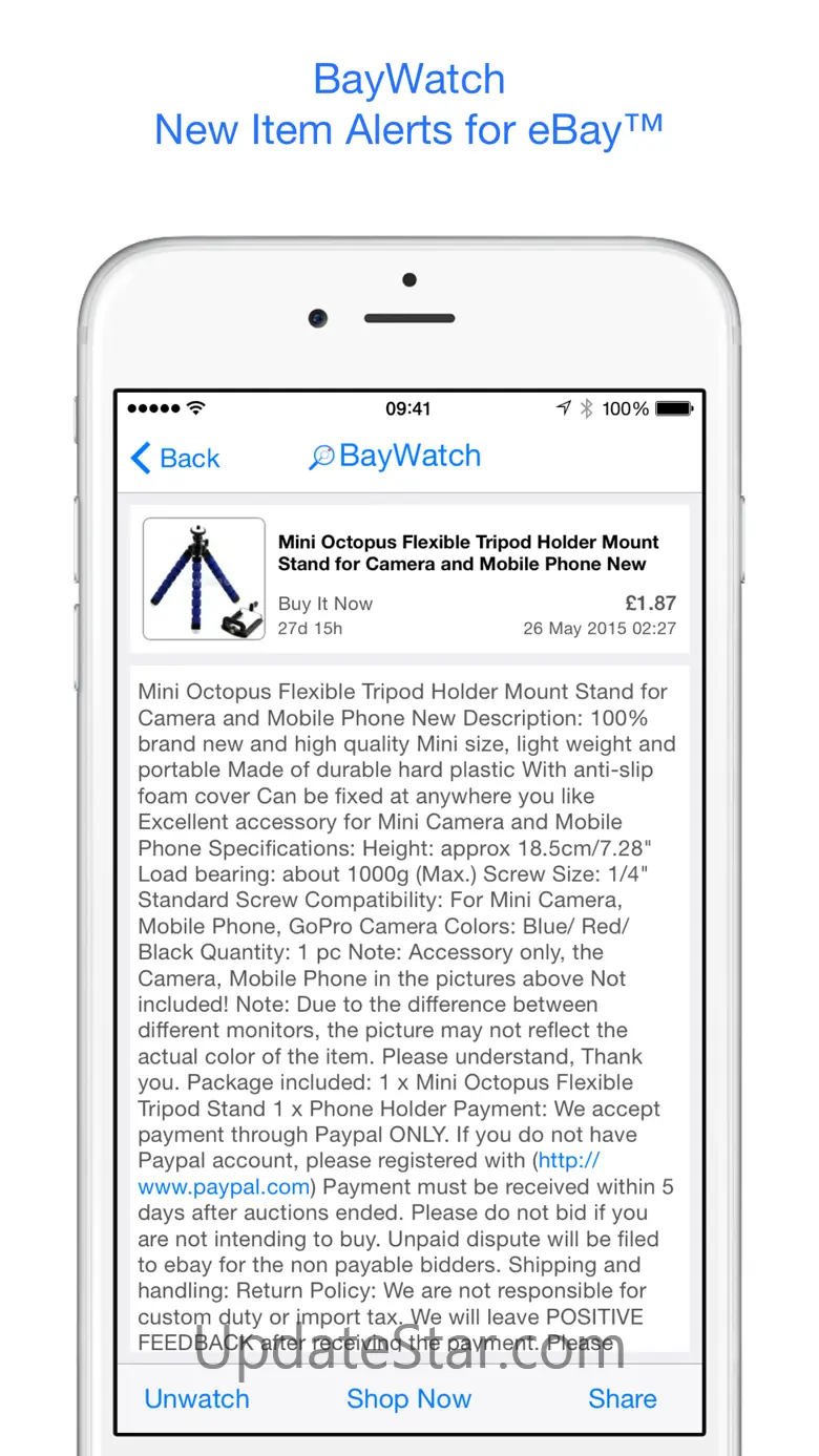 BayWatch - Alerts for eBay 2.22.0