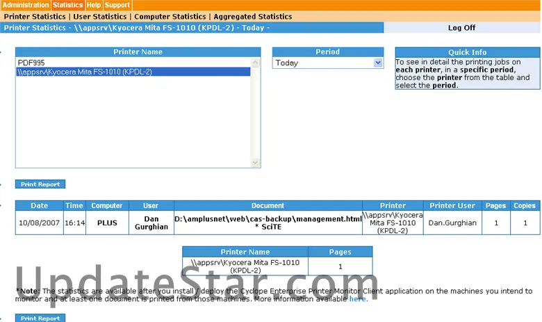 Cyclope Enterprise Printer Monitor 4.0