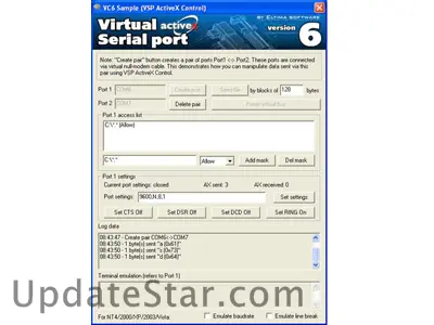 Eltima Virtual Serial Port AX Control 7.1