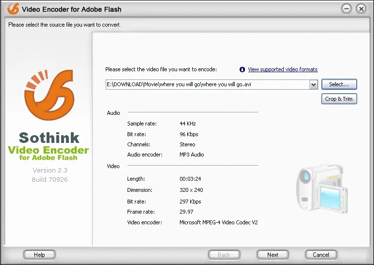 Sothink Video Encoder for Adobe Flash 2.5