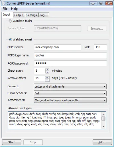 Print2PDF Conversion Server 8.0.09.1028