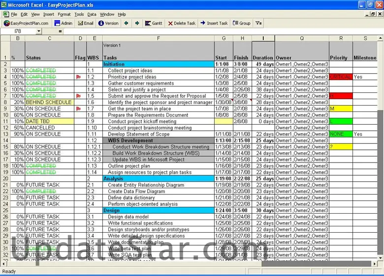 EasyGantt (Excel Gantt Chart) 3.2