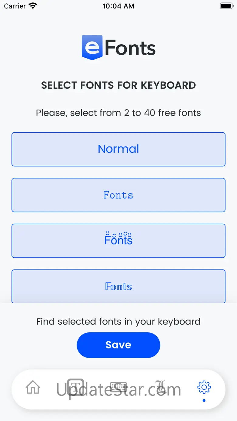 Fonts Keyboard, Emoji: eFonts 1.0.9