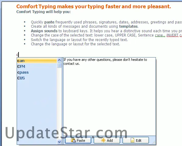 Comfort Templates Manager 2.0