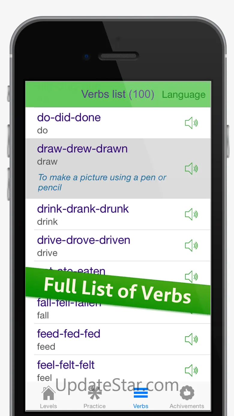 English Irregular Verbs game - the fast and easy way to learn verbs 1.1
