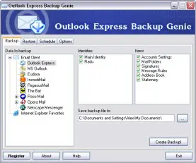 123 Outlook Express Backup 2.3